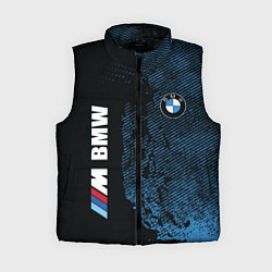 Женский жилет BMW M Series Синий Гранж, цвет: 3D-черный