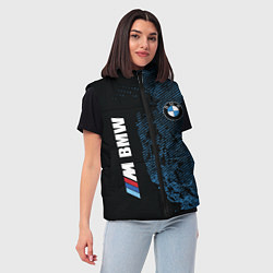 Женский жилет BMW M Series Синий Гранж, цвет: 3D-черный — фото 2