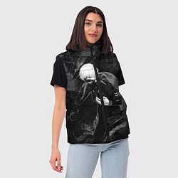 Женский жилет Токийский Гуль Канеки Кен ЧБ, цвет: 3D-черный — фото 2