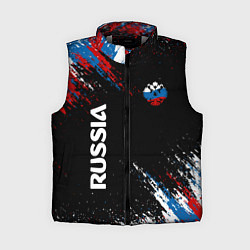 Женский жилет Russia Штрихи в цвет Флага