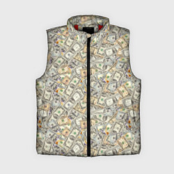 Женский жилет Доллары 1, 2, 10, 100 банкноты
