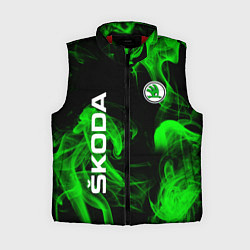 Женский жилет Skoda: Green Smoke, цвет: 3D-красный