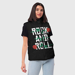 Женский жилет ROCK AND ROLL розы, цвет: 3D-светло-серый — фото 2