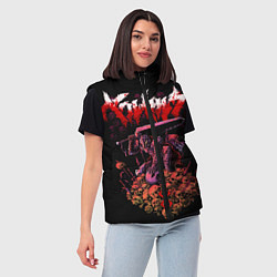 Женский жилет Берсерк на черепах Berserk Клеймо, цвет: 3D-красный — фото 2