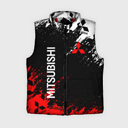 Женский жилет Mitsubishi - Red & White pattern, цвет: 3D-красный