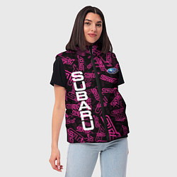 Женский жилет SUBARU STI PATTERN, цвет: 3D-светло-серый — фото 2