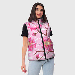 Женский жилет Большие цветы, цвет: 3D-красный — фото 2