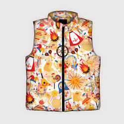 Женский жилет Масленица Паттерн, цвет: 3D-светло-серый