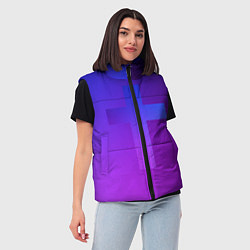 Женский жилет Крест в неоне, цвет: 3D-черный — фото 2