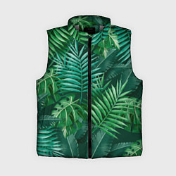 Женский жилет Tropical plants pattern