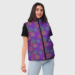 Женский жилет Мантра ОМ - Аум, цвет: 3D-светло-серый — фото 2