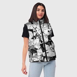 Женский жилет Bungo Stray Dogs pattern, цвет: 3D-светло-серый — фото 2