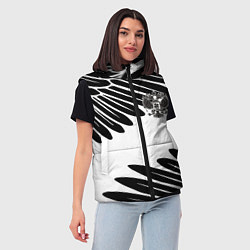 Женский жилет ГЕРБ РОССИИ КРЫЛЬЯ СВОБОДЫ, цвет: 3D-черный — фото 2