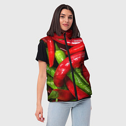 Женский жилет Жгучие перцы, цвет: 3D-красный — фото 2