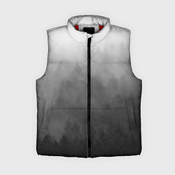 Женский жилет Темный лес - туман, цвет: 3D-красный