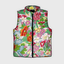 Женский жилет ЦВЕТОЧНОЕ ИЗОБИЛИЕ, цвет: 3D-красный