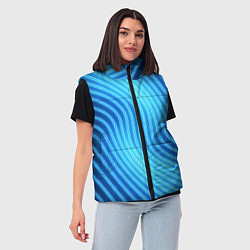 Женский жилет Abstraction neon lines, цвет: 3D-светло-серый — фото 2