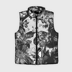 Женский жилет Смерть в цветах Коллекция Get inspired! F-b-s, цвет: 3D-черный