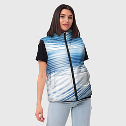 Женский жилет Круги на воде Океан Wave, цвет: 3D-красный — фото 2