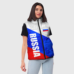 Женский жилет RUSSIA - SPORTWEAR - ТРИКОЛОР, цвет: 3D-светло-серый — фото 2