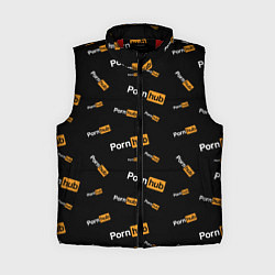 Женский жилет PORN HUB НАДПИСИ ПАТТЕРН, цвет: 3D-красный