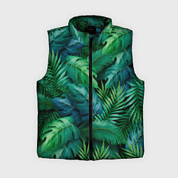 Женский жилет Green plants pattern