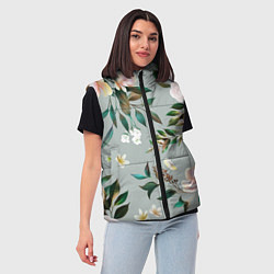 Женский жилет Цветы Цветочный Букет, цвет: 3D-черный — фото 2