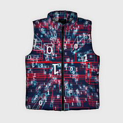Женский жилет ОПТИЧЕСКАЯ ИЛЛЮЗИЯ ЦИФР, цвет: 3D-светло-серый