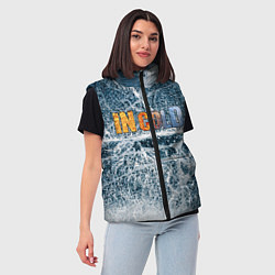 Женский жилет IN COLD horizontal logo with ice, цвет: 3D-красный — фото 2