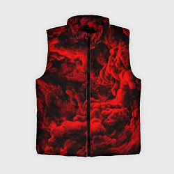 Женский жилет Красный дым Red Smoke Красные облака