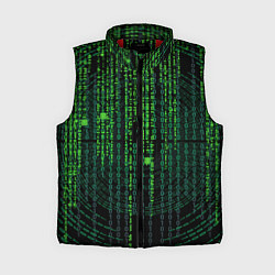 Женский жилет Бинарная матрица, цвет: 3D-красный