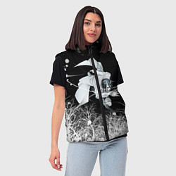 Женский жилет Белый Неон над лесом White Neon, цвет: 3D-светло-серый — фото 2