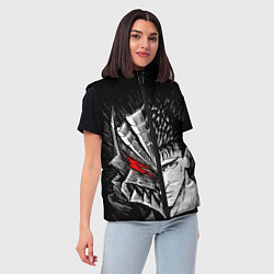 Женский жилет БЕРСЕРК ГАТС И ДОСПЕХИ, цвет: 3D-черный — фото 2