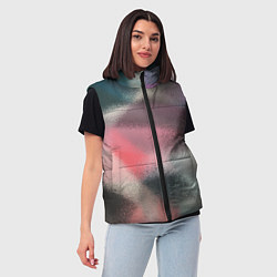 Женский жилет Современный разноцветный абстрактный узор, цвет: 3D-светло-серый — фото 2