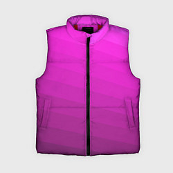 Женский жилет Розовый неоновый полосатый узор Pink neon, цвет: 3D-красный