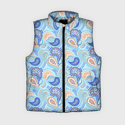 Женский жилет Турецкий огурец Turkish cucumber blue pattern
