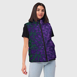 Женский жилет Marble texture purple green color, цвет: 3D-красный — фото 2