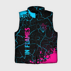 Женский жилет In Flames Neon Gradient, цвет: 3D-черный
