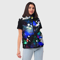 Женский жилет Avant-garde futuristic composition, цвет: 3D-красный — фото 2