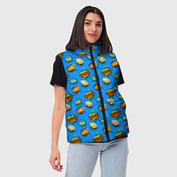 Женский жилет POP ART - стикербомбинг, цвет: 3D-красный — фото 2