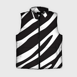 Женский жилет Анималистичный рисунок зебра, цвет: 3D-светло-серый