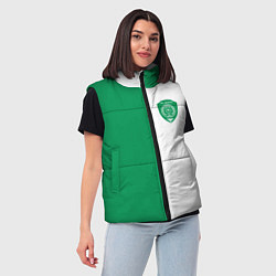 Женский жилет ФК Ахмат бело-зеленая форма, цвет: 3D-красный — фото 2