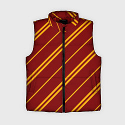 Женский жилет Золотые полосы, цвет: 3D-красный