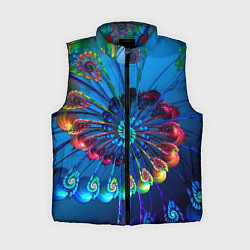 Женский жилет Фрактальная спираль, цвет: 3D-красный