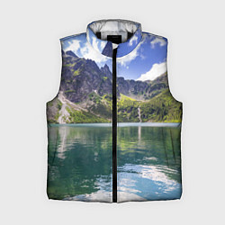 Женский жилет Прозрачное горное озеро, цвет: 3D-черный