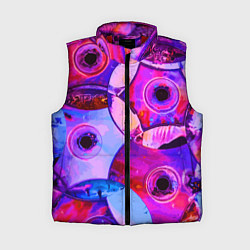 Женский жилет Диски CD - паттерн, цвет: 3D-красный