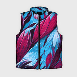 Женский жилет Яркие экзотические перья