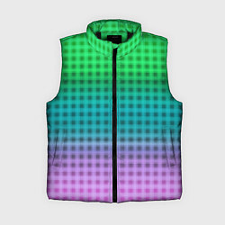 Женский жилет Gradient lilac green plaid