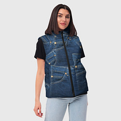 Женский жилет Джинсовка jeans, цвет: 3D-светло-серый — фото 2