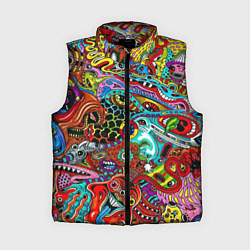 Женский жилет Радужная картина, цвет: 3D-красный